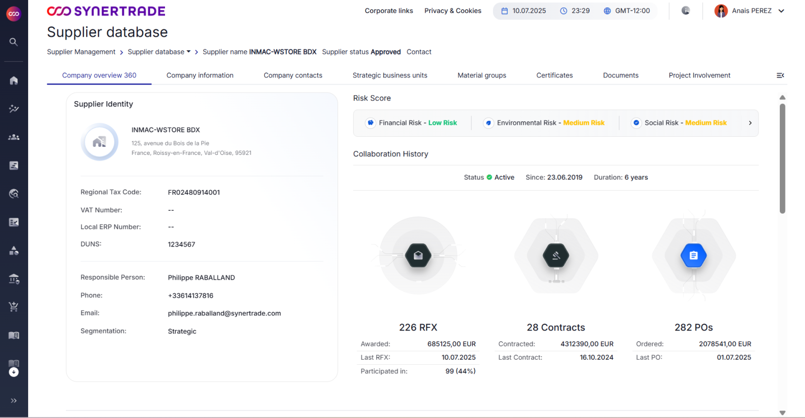 Supplier Information Management